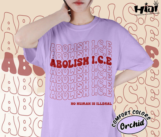 Abolish ICE Shirt, No Human Is Illegal Shirt, Pro Immigrant Rights Shirt, DACA Support Shirt, Social Justice Graphic Shirt, Bookish Bookworm Book Nerd Shirt, Gift for Her, Gift for Readers for Book Lovers