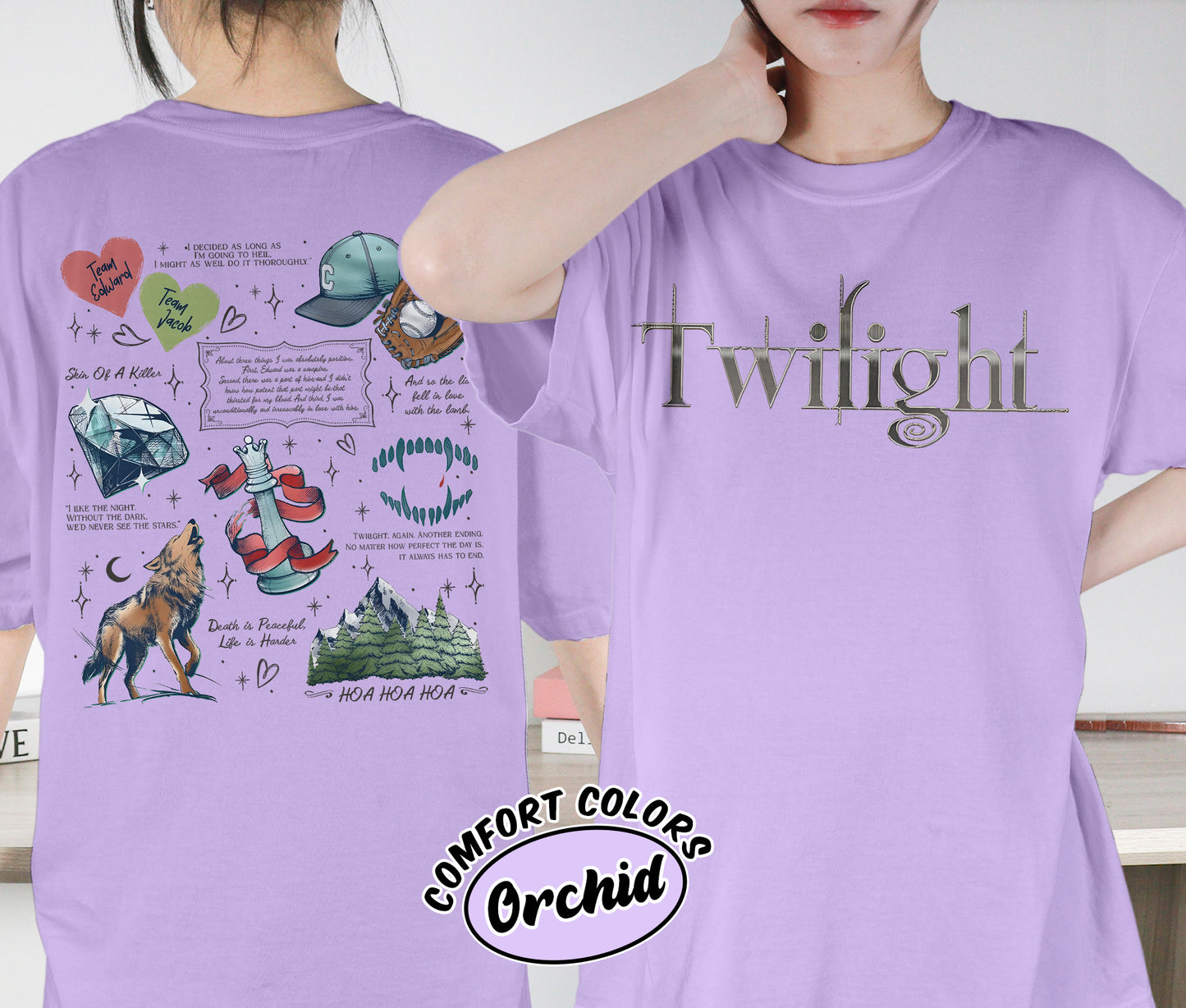 Vampire Wolf Romance Shirt, Twilight Inspired Shirt, Vampire Romance Shirt, Spooky Cozy Shirt, Romantasy Readers Shirt, Bookish Bookworm Book Nerd Shirt, Gift for Her, Gift for Readers for Book Lovers