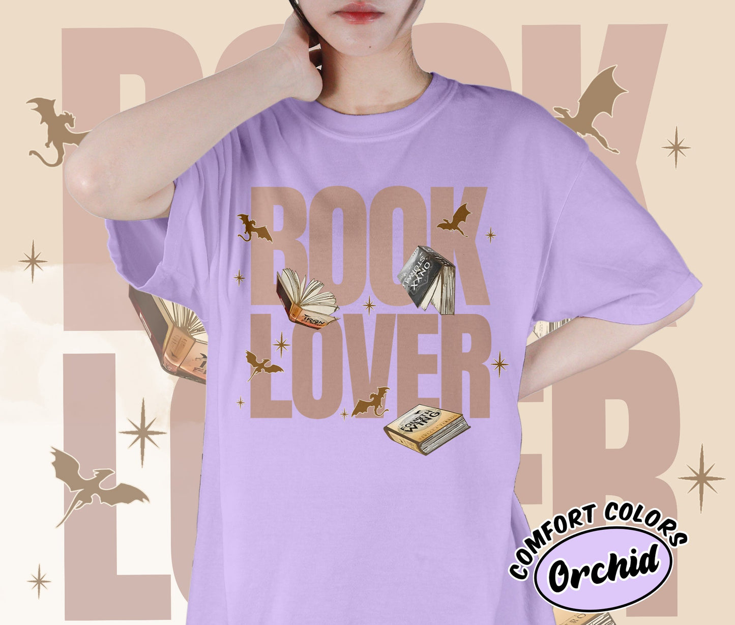 Book Lover Shirt, Fourth Wing Dragon Reader Shirt, Fantasy Bookish Shirt, Romance Readers Shirt, Fantasy Readers Shirt, Bookish Bookworm Book Nerd Shirt, Gift for Her, Gift for Readers for Book Lovers