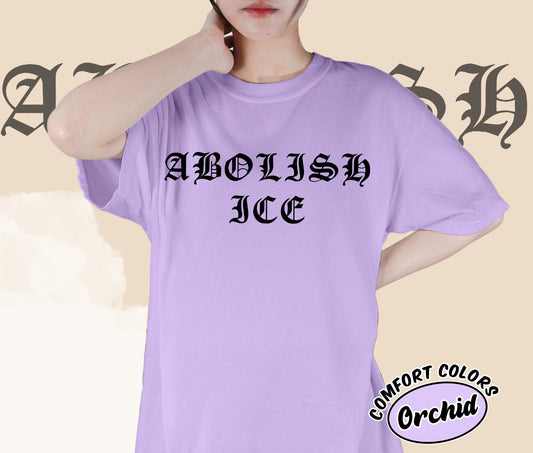 Abolish ICE Shirt No Human Is Illegal Shirt, Immigrant Rights Political Shirt, End ICE Aesthetic Social Justice Shirt, Bookish Bookworm Book Nerd Shirt, Gift for Her, Gift for Readers for Book Lovers