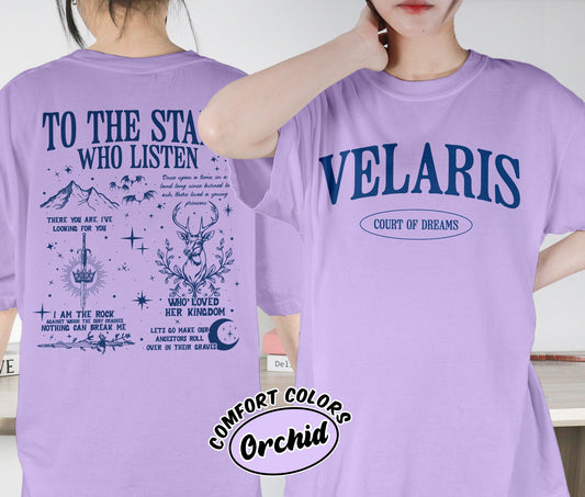 Velaris Shirt, City of Starlight Shirt, Acotar Shirt, To The Stars Who Listen Shirt, Romantasy Readers Shirt, Bookish Bookworm Book Nerd Shirt, Gift for Her, Gift for Readers for Book Lovers