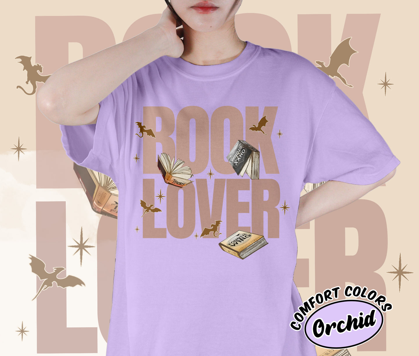Book Lover Shirt, Fourth Wing Dragon Reader Shirt, Fantasy Bookish Shirt, Romance Readers Shirt, Fantasy Readers Shirt, Bookish Bookworm Book Nerd Shirt, Gift for Her, Gift for Readers for Book Lovers