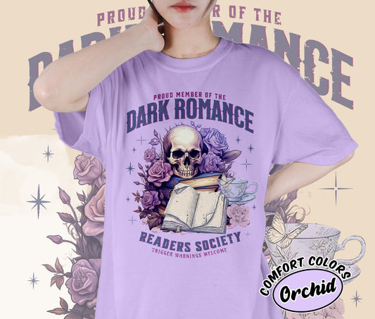 Dark Romance Readers Society Shirt Romance Reader Shirt Dark Academia Shirt Smut Reader Shirt, Bookish Bookworm Book Nerd Shirt, Gift for Her, Gift for Readers for Book Lovers