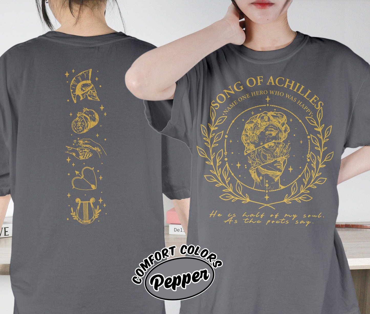 Song of Achilles Shirt, Achilles and Patroclus Shirt, Name One Hero Shirt, Romantasy Readers Shirt, Bookish Bookworm Book Nerd Shirt, Gift for Her, Gift for Readers for Book Lovers