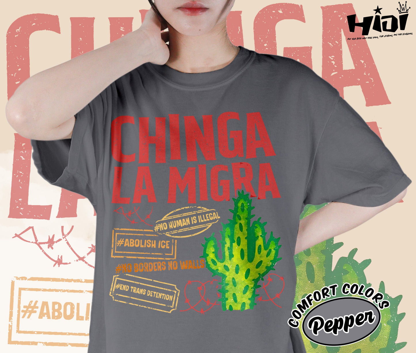 End Ice Political Shirt, Chinga La Migra Abolish Ice Shirt, No Human Is Illegal Shirt, Immigrant Human Rights, Social Justice, Romantasy Readers Shirt, Bookish Bookworm Book Nerd Shirt, Gift for Her, Gift for Readers for Book Lovers