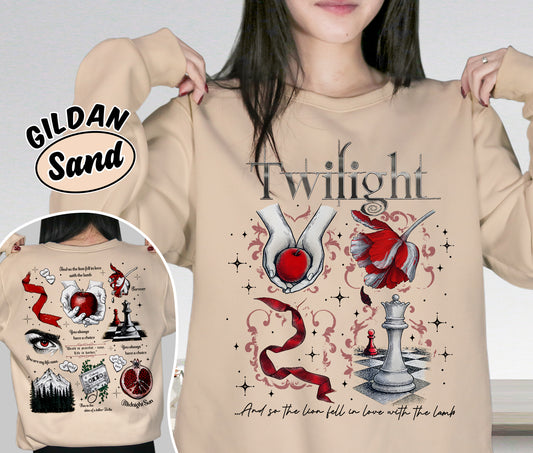 Twilight Inspired Shirt, Book Cover Aesthetic Shirt, Twilight Saga Shirt, Vampires Wolves Romance Shirt, Romantasy Readers Shirt, Bookish Bookworm Book Nerd Shirt, Gift for Her, Gift for Readers for Book Lovers
