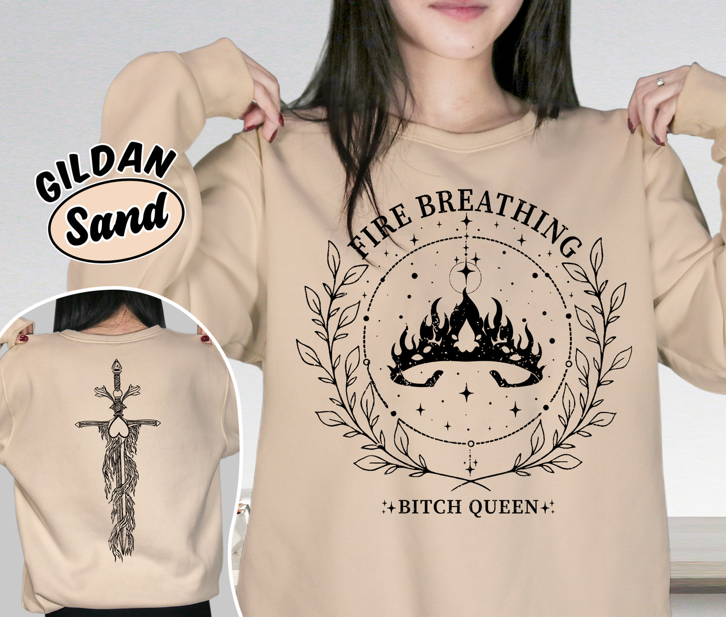 Fire Breathing Bitch Queen Shirt, Throne of Glass Merch Shirt, The Thirteen Kingsflame Fan Shirt,, Romantasy Readers Shirt, Bookish Bookworm Book Nerd Shirt, Gift for Her, Gift for Readers for Book Lovers