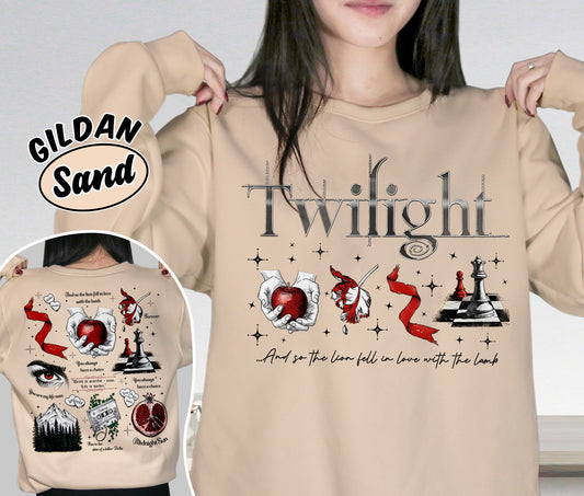 Twilight Inspired Shirt, Book Cover Aesthetic Shirt, Twilight Saga Shirt, Vampires Wolves Shirt, Romantasy Readers Shirt, Bookish Bookworm Book Nerd Shirt, Gift for Her, Gift for Readers for Book Lovers